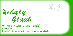 mihaly glaub business card